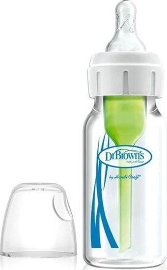 Dr.Brown's Polipropilen Gaz Yapmayan Antikolik Yenidoğan Yavaş Akışlı 0-3 Ay Şeffaf Damaklı Biberon Seti 120 ml