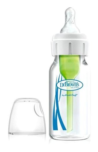 Dr.Brown's Polipropilen Gaz Yapmayan Antikolik Yenidoğan Yavaş Akışlı 0-3 Ay Şeffaf Damaklı Biberon Seti 120 ml