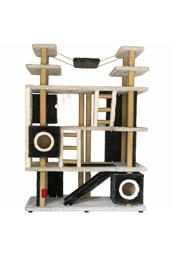Woodsman Exclusive Cat Furnitures Furnitures General Sherman Dikdörtgen 3 Katlı İç Mekan Kedi Evi Çok Renkli