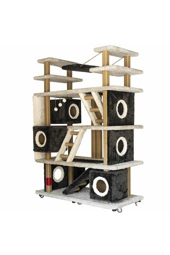 Woodsman Exclusive Cat Furnitures Furnitures General Sherman Dikdörtgen 3 Katlı İç Mekan Kedi Evi Çok Renkli