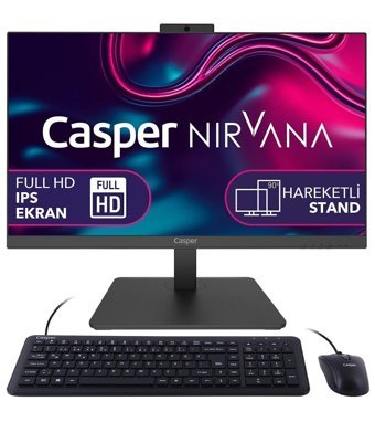 Casper Nirvana A60.1215-8V05T-V Dahili UHD Graphics Intel Core i3 1215U 8 GB Ram 500 GB SSD 23.8 inç Full HD Windows 11 All In One Bilgisayar