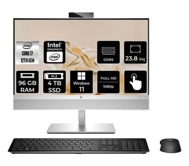 Hp Eliteone 840 G9 5V919EA Dahili UHD Graphics Intel Core i7 12700 96 GB Ram 4 TB SSD 23.8 inç Full HD Windows 11 Pro Dokunmatik All In One Bilgisayar
