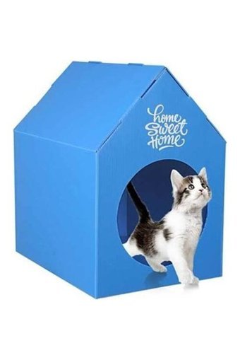 Özekim Dikdörtgen Su Geçirmez Dış Mekan-İç Mekan Kedi Evi Çok Renkli