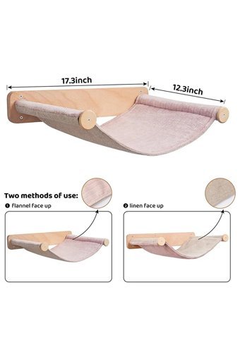 Alyones Yatak Oval Hamaklı İç Mekan Kedi Evi Ahşap Rengi