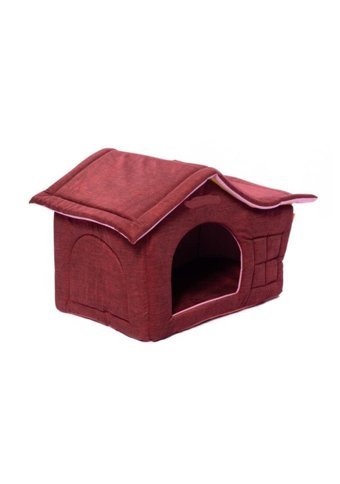 Bebebebek 59x39x45 cm Dikdörtgen Su Geçirmez Dış Mekan-İç Mekan Kedi Evi Bordo