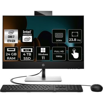 Hp ProOne 440 G9 6D395EAPN375 Dahili UHD Graphics Intel Core i7 12700T 24 GB Ram 4 TB SSD 23.8 inç Full HD Windows 11 Home Dokunmatik All In One Bilgisayar
