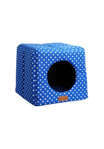 Dubex VR04 3D Kare İç Mekan Kedi Evi Mavi