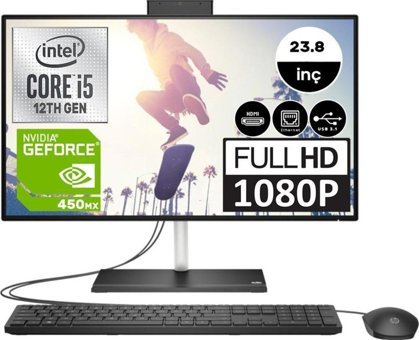 Hp 24-CB1013NT 79N36EA07 Harici MX 450 Intel Core i5 1235U 32 GB Ram 512 GB SSD 23.8 inç Full HD Freedos All In One Bilgisayar