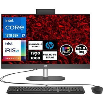 Hp ProOne 240 G10 8T2W7ESVB18 Dahili Iris Xe Graphics Intel Core i7 1355U 8 GB Ram 1 TB SSD 23.8 inç Full HD Windows 11 Pro All In One Bilgisayar