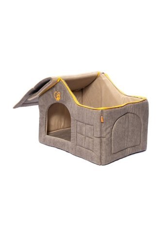 Bebebebek 59x39x45 cm Dikdörtgen Su Geçirmez Dış Mekan-İç Mekan Kedi Evi Vizon