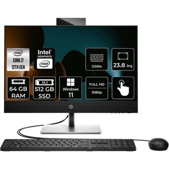 Hp ProOne 440 G9 6D395EAPN447 Dahili UHD Graphics Intel Core i7 12700T 64 GB Ram 512 GB SSD 23.8 inç Full HD Windows 11 Pro Dokunmatik All In One Bilgisayar