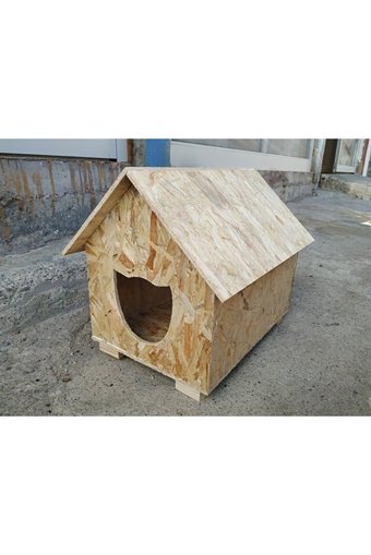 Acousticworld Kare Su Geçirmez Dış Mekan Kedi Evi Ahşap Rengi