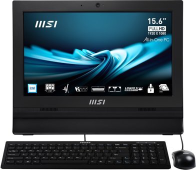 MSI PRO AP162T ADL-002XTR Dahili UHD Graphics Intel Celeron N100 4 GB Ram DDR4 256 GB SSD 15.6 inç Full HD Freedos Dokunmatik All In One Bilgisayar