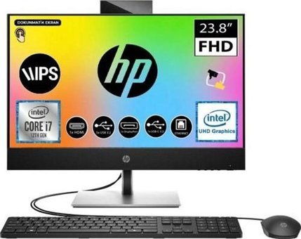 Hp ProOne 440 G9 6D395EA Dahili UHD Graphics Intel Core i7 12700T 8 GB Ram 512 GB SSD 23.8 inç Full HD Freedos Dokunmatik All In One Bilgisayar