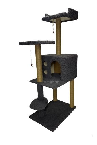 Dumanpet E-1 Kare Hamaklı İç Mekan Kedi Evi Siyah