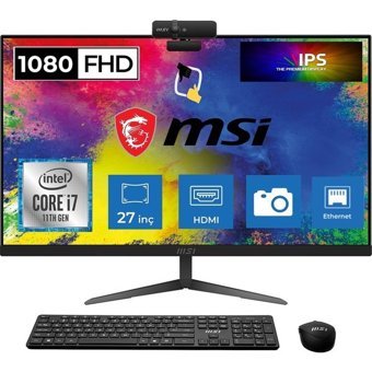 MSI MODERN AM271 11M-01704TR Dahili Iris Xe Graphics Intel Core i7 1165G7 32 GB Ram 256 GB SSD 27 inç Full HD Windows 11 Home All In One Bilgisayar