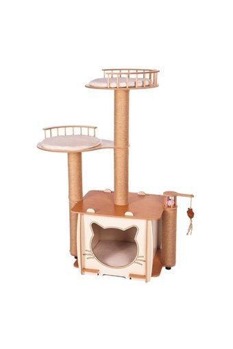 Patihomes Happy Kare İç Mekan Kedi Evi Beyaz