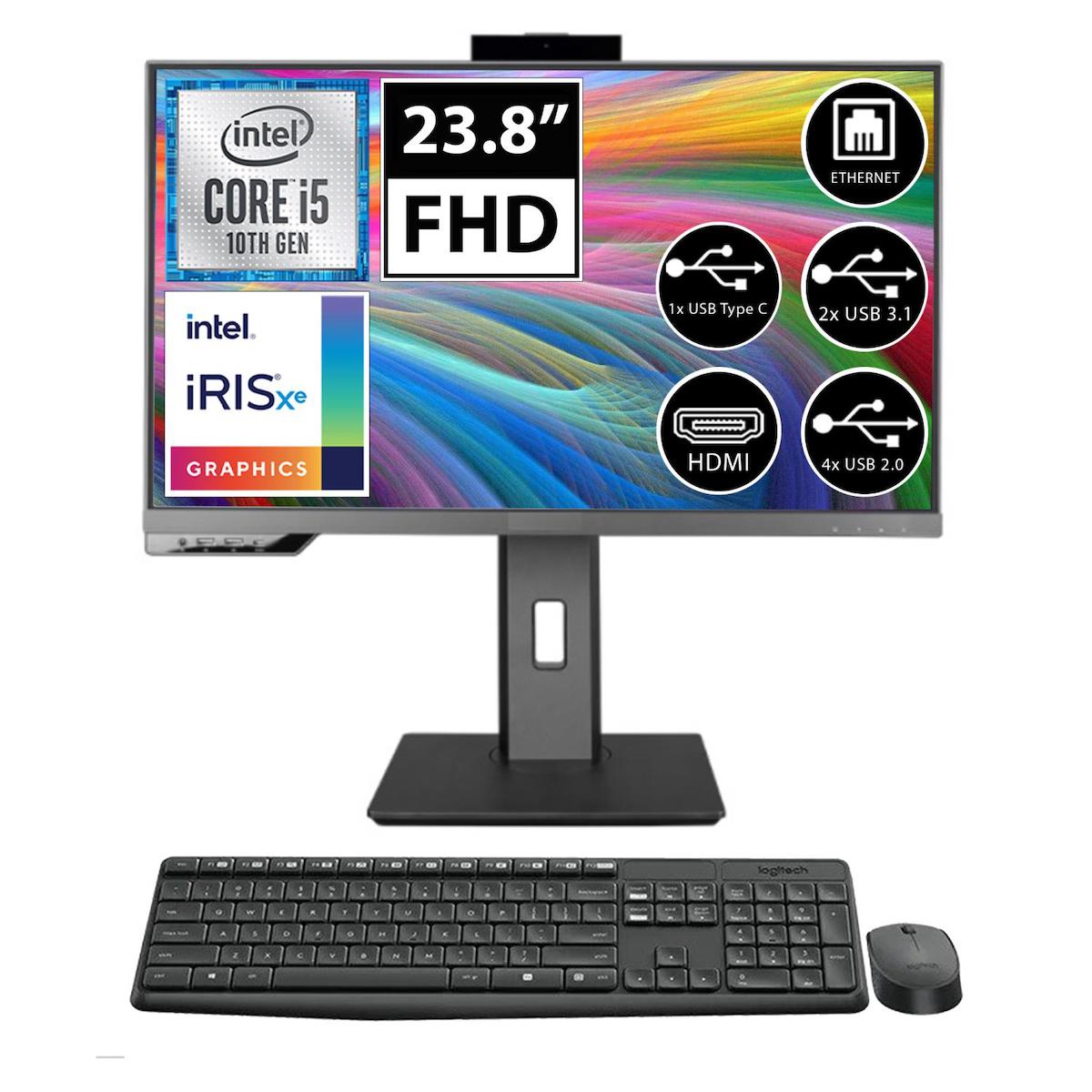 Zenon Pro 24 N51040848A6 Dahili UHD Graphics Intel Core i5 10400 32 GB Ram 512 GB SSD 23.8 inç Full HD Freedos All In One Bilgisayar
