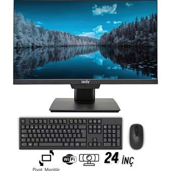 İzoly P512 Dahili UHD Graphics Intel Core i5 10400 16 GB Ram 512 GB SSD 24 inç Full HD Freedos All In One Bilgisayar