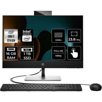 Hp ProOne 440 G9 6D395EAPN313 Dahili UHD Graphics Intel Core i7 12700T 16 GB Ram 1 TB SSD 23.8 inç Full HD Freedos Dokunmatik All In One Bilgisayar