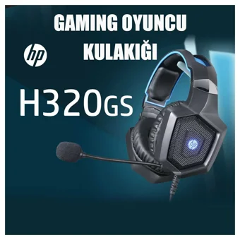 Hp H-320Gs Mikrofonlu 3.5 Mm Jak Kablolu Kulaklık Mavi Siyah