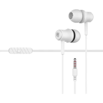 Intouch Stereo Silikonlu Mikrofonlu 3.5 Mm Jak Kablolu Kulaklık Beyaz