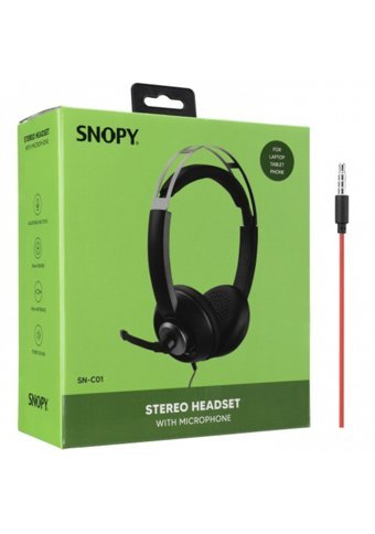 Snopy Sn-C01 Mikrofonlu 3.5 Mm Jak Kablolu Kulaklık Siyah