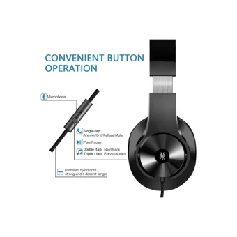 Oneodio T3 Mikrofonlu 3.5 Mm Jak Kablolu Kulaklık Siyah