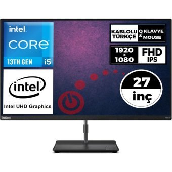 Lenovo ThinkCentre Neo 30A G4 12JVA01GTR001 Dahili UHD Graphics Intel Core i5 13420H 24 GB Ram 512 GB SSD 27 inç Full HD Freedos All In One Bilgisayar