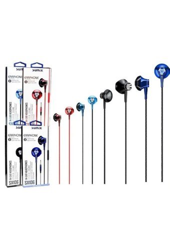Sunix Sx-106 Mikrofonlu 3.5 Mm Jak Kablolu Kulaklık Kırmızı