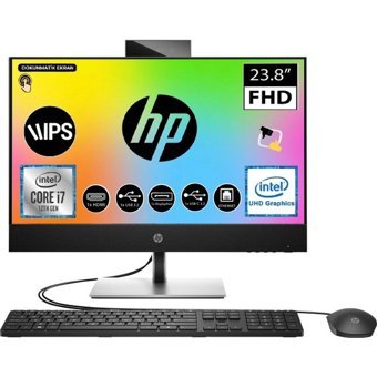 Hp ProOne 440 G9 6D395EA Dahili UHD Graphics Intel Core i7 12700T 16 GB Ram 512 GB SSD 23.8 inç Full HD Freedos Dokunmatik All In One Bilgisayar