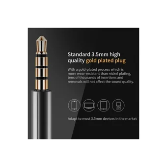 Qkz Kd7 Silikonlu Mikrofonlu Örgülü 3.5 Mm Jak Kablolu Kulaklık Siyah
