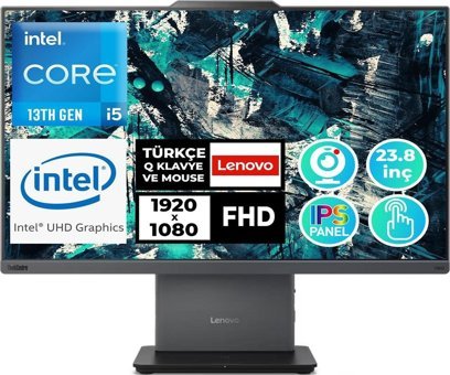 Lenovo ThinkCentre Neo 50A 24 Gen5 12SC001JTR 024 Dahili UHD Graphics Intel Core i5 13420H 48 GB Ram 2 TB SSD 23.8 inç Full HD Windows 11 Pro Dokunmatik All In One Bilgisayar