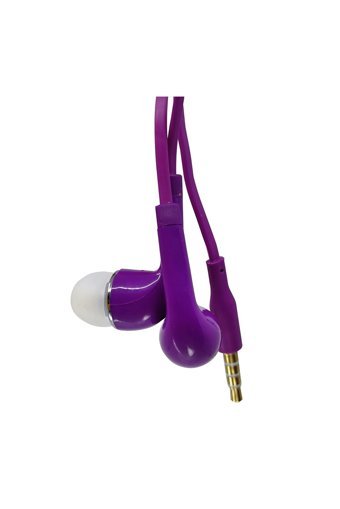 Nettech Silikonlu Mikrofonlu 3.5 Mm Jak Kablolu Kulaklık Mor