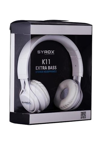 Syrox K11 Mikrofonlu 3.5 Mm Jak Kablolu Kulaklık Siyah