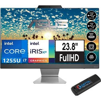 Asus A3402WBAK BPC006M08 Dahili Iris Xe Graphics Intel Core i7 1255U 32 GB Ram 4 TB SSD 23.8 inç Full HD Freedos All In One Bilgisayar + Zetta Flash Bellek