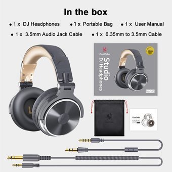 Oneodio Mikrofonlu 3.5 Mm Jak Kablolu Kulaklık Antrasit