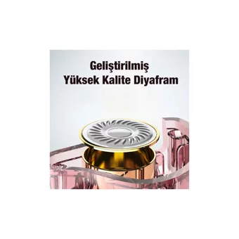 Plextone Nb3 Silikonlu Mikrofonlu Örgülü 3.5 Mm Jak Kablolu Kulaklık Pembe