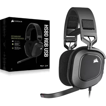 Corsair Hs80 Mikrofonlu 3.5 Mm Jak Kablolu Kulaklık Siyah