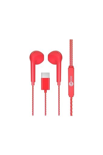 Lenovo Lecoo Eh104 Mikrofonlu Type C Kablolu Kulaklık Kırmızı