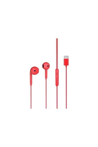 Lenovo Lecoo Eh104 Mikrofonlu Type C Kablolu Kulaklık Kırmızı