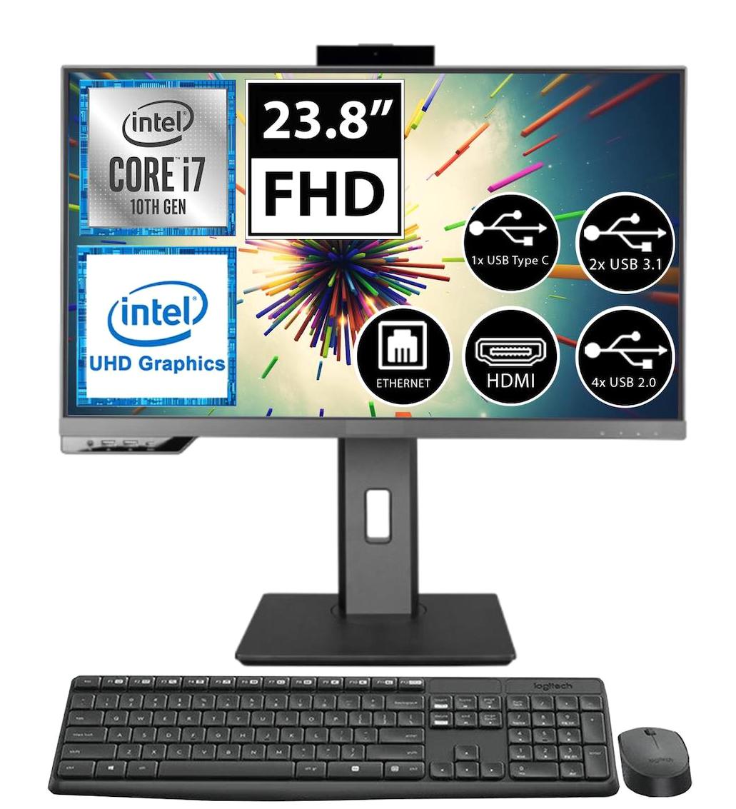 Zenon Pro 24 N71071651 Dahili UHD Graphics Intel Core i7 10700 16 GB Ram 512 GB SSD 23.8 inç Full HD Freedos All In One Bilgisayar