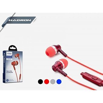 Hadron Hd1275 Silikonlu Mikrofonlu 3.5 Mm Jak Kablolu Kulaklık Kırmızı