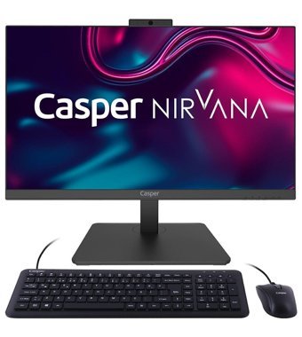Casper Nirvana A60.1235-BF00X-V Dahili Iris Xe Graphics Intel Core i5 1235U 16 GB Ram 1 TB SSD 23.8 inç Full HD Freedos All In One Bilgisayar