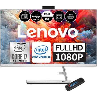 Lenovo IdeaCentre 3 24IAP7 F0GH0105TRF03 Dahili UHD Graphics Intel Core i7 13620H 16 GB Ram 2 TB SSD 23.8 inç Full HD Freedos All In One Bilgisayar + Weblegelsin Flash Bellek