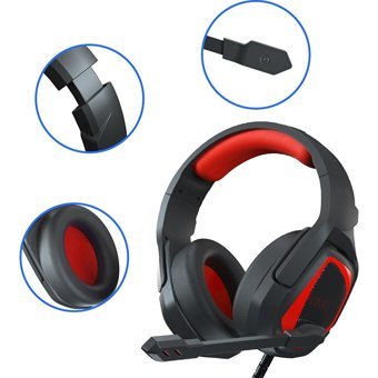 Sades Mh602 Mikrofonlu 3.5 Mm Jak Kablolu Kulaklık Kırmızı