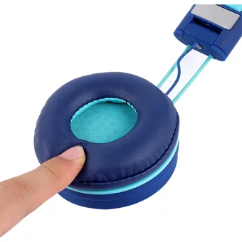 Fertiong Gm-008 Silikonlu Mikrofonlu 3.5 Mm Jak Kablolu Kulaklık Mavi