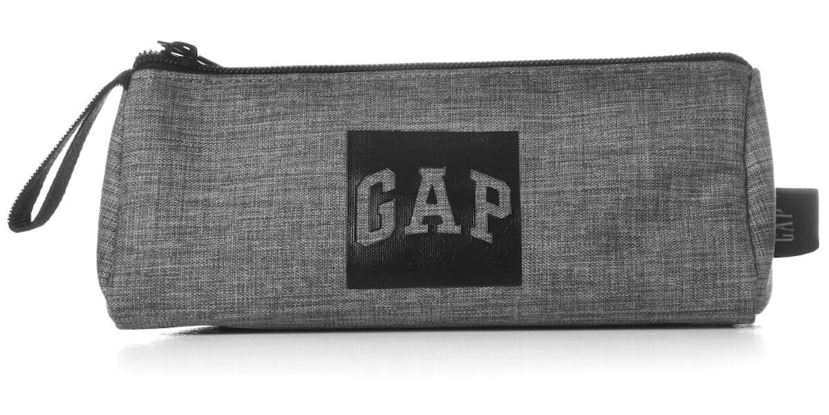 Gap Gri Düz Bez Tek Gözlü Silindir Cüzdan Kalem Kutusu