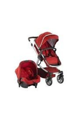 Babyhope BH-3025 Santana Çift Yönlü Katlanabilir Tek Elle Kapanan 360 Derece Dönen Tam Yatar Travel Sistem Bebek Arabası Kırmızı