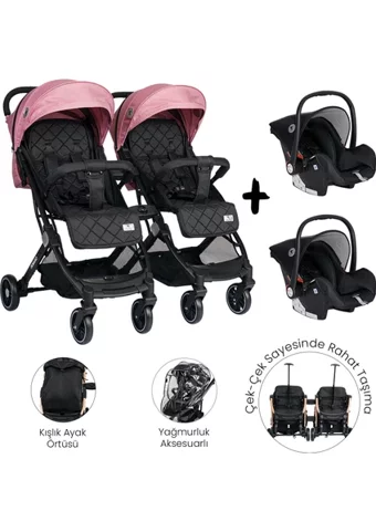 Lorelli Fiorano Katlanabilir Tek Elle Kapanan Kabin Tipi Bebek Arabası